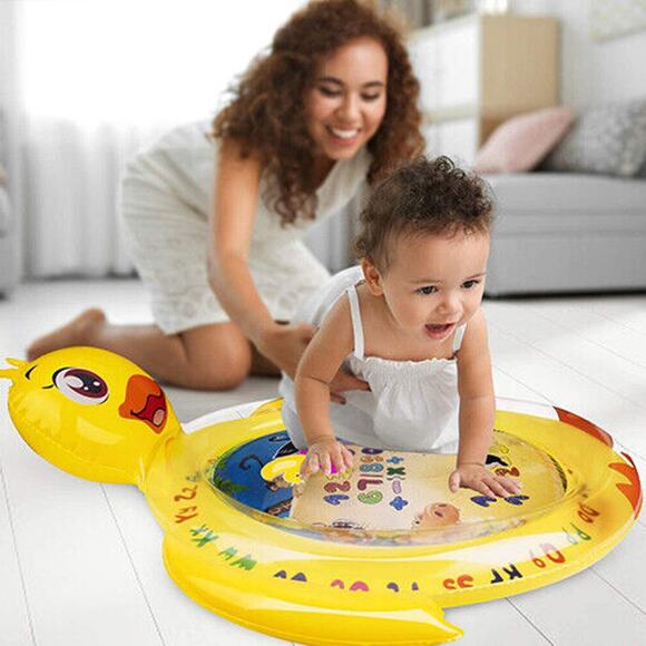 Tummy Time Water Play mat Baby & Toddlers Inflatable PVC Fun time Playmat Summer - Picture 1 of 12